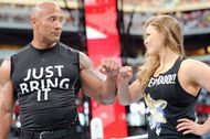 The Rock pulled Ronda out of the crowd